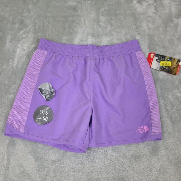 The North Face Girl's Purple Class V Water‎ Short Shorts Size X-Large NWT - Picture 1 of 10